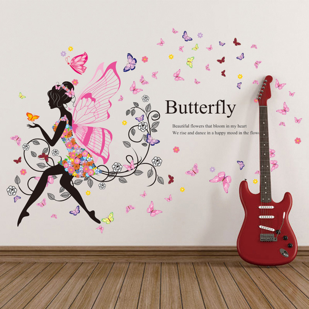 home decor 3d butterfly wing girls room wall stickers