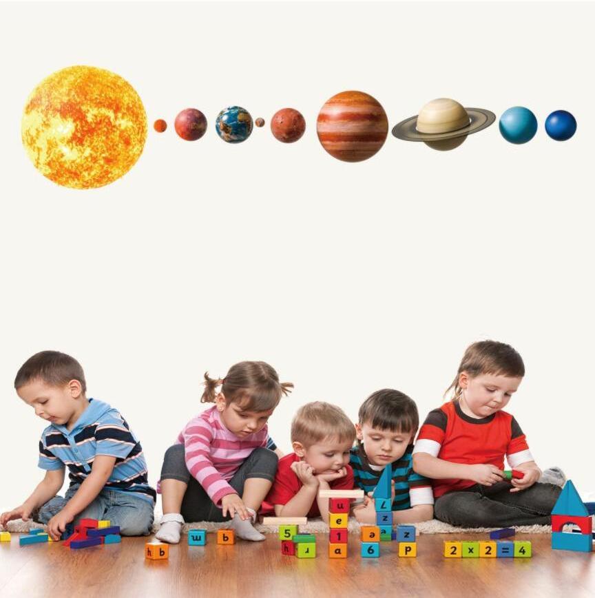 Home decoration kids room removable space wall 3d sticker