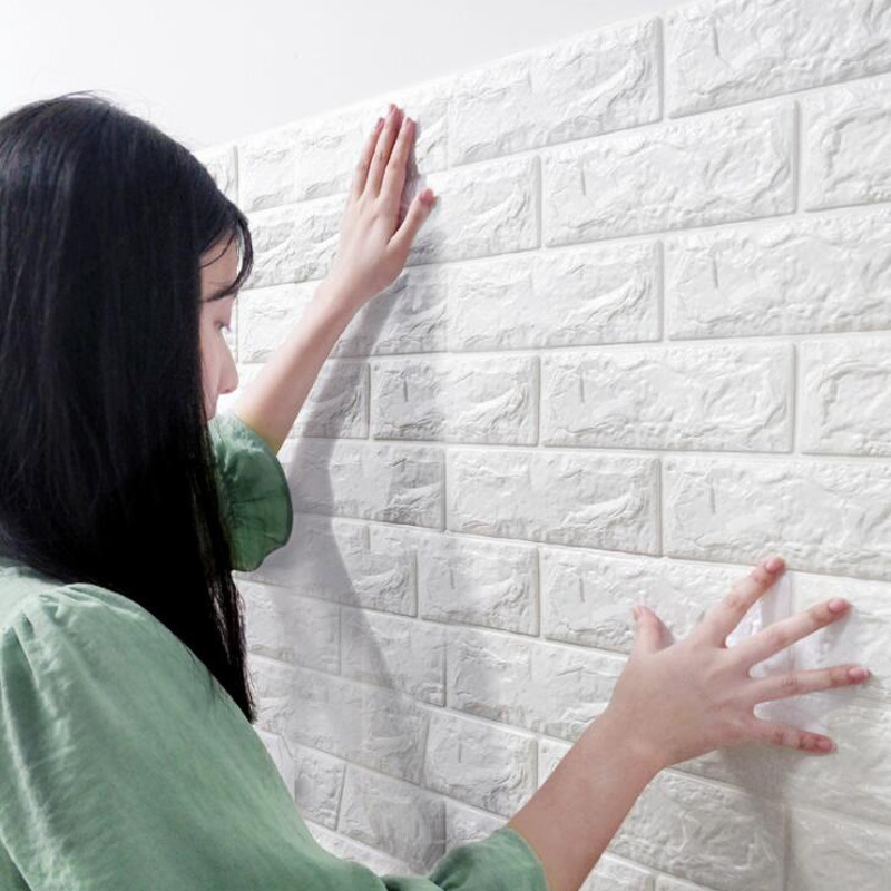 Home decoration self adhesive brick 3d foam wall stickers