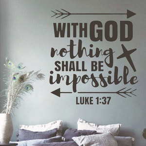 living room decoration self adhesive vinyl custom wall decal bible verse