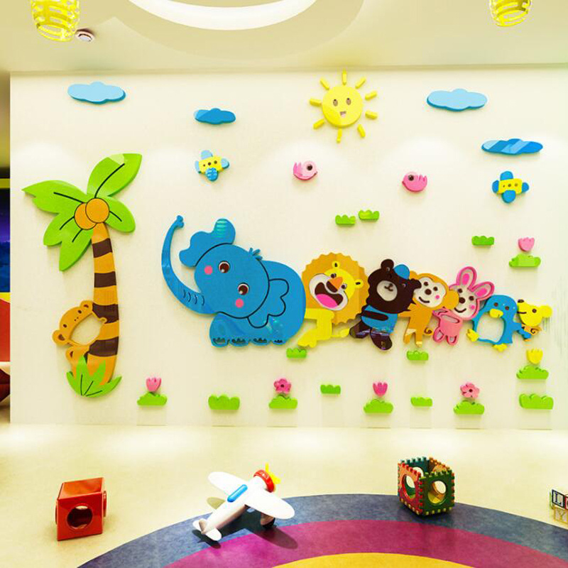 Children bedroom 3d acrylic wall sticker