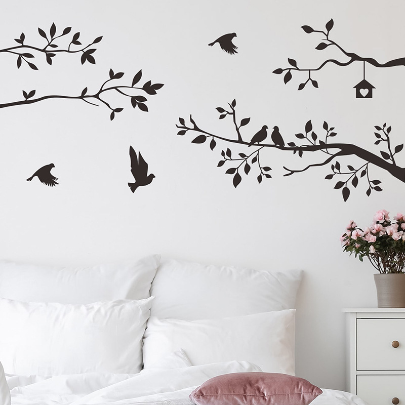 High Quality Large Birds Decoration Wall Decal Room Water Proof Wall Sticker For Home Decor