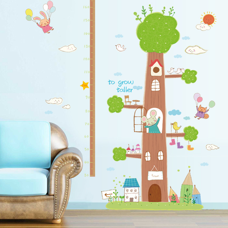 Removable cartoon giant family tree wall sticker vinyl art home