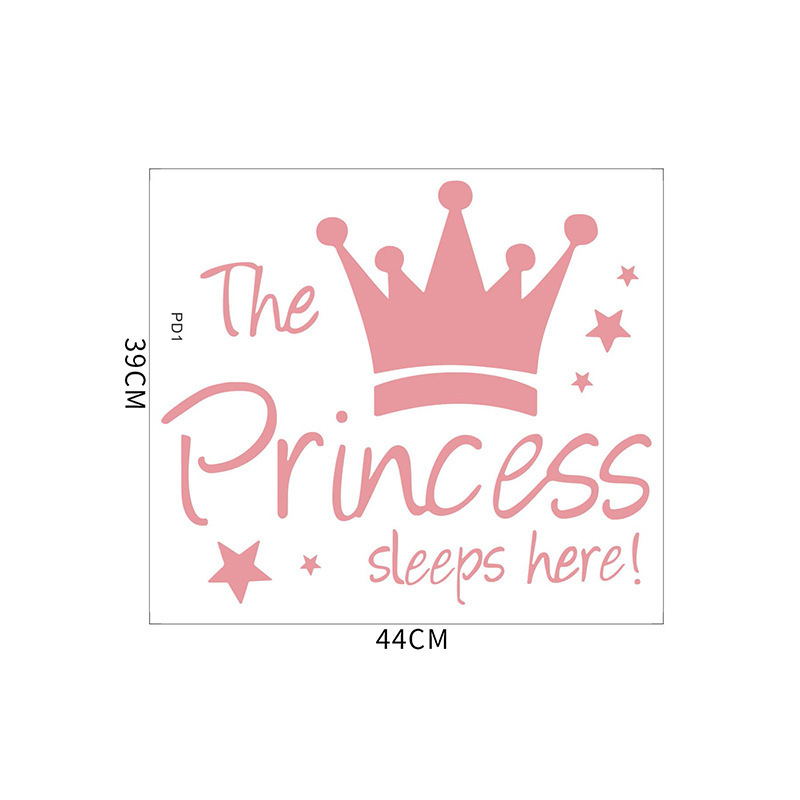 Baby room decoration self adhesive wall decal princess