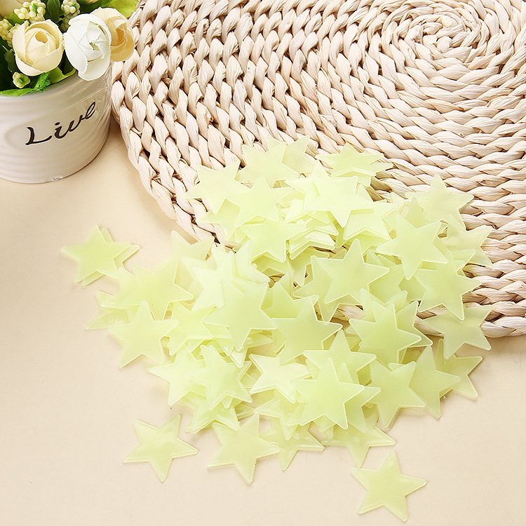 self adhesive home decor 3d luminous glowing in the dark wall stickers stars