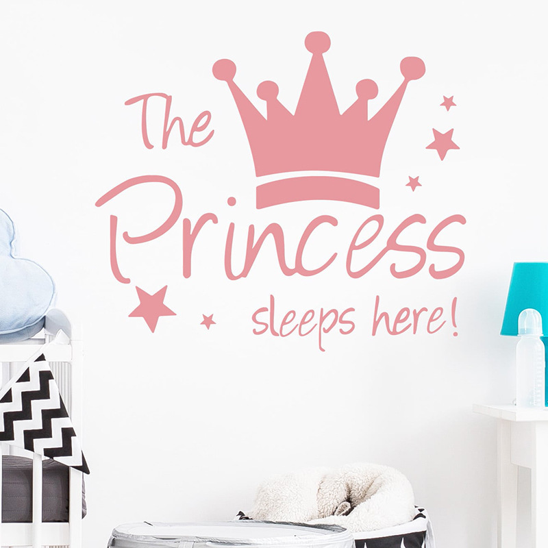 Baby room decoration self adhesive wall decal princess