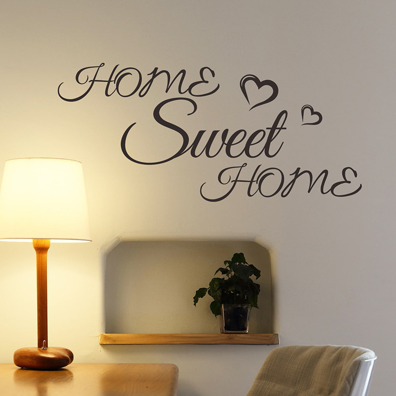 Home decoration self adhesive vinyl quote repositionable wall decal