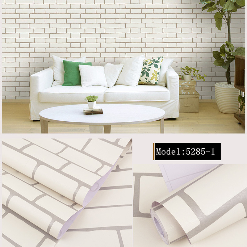 Self adhesive home decoration 3d vinyl easy peel and stick wallpaper brick