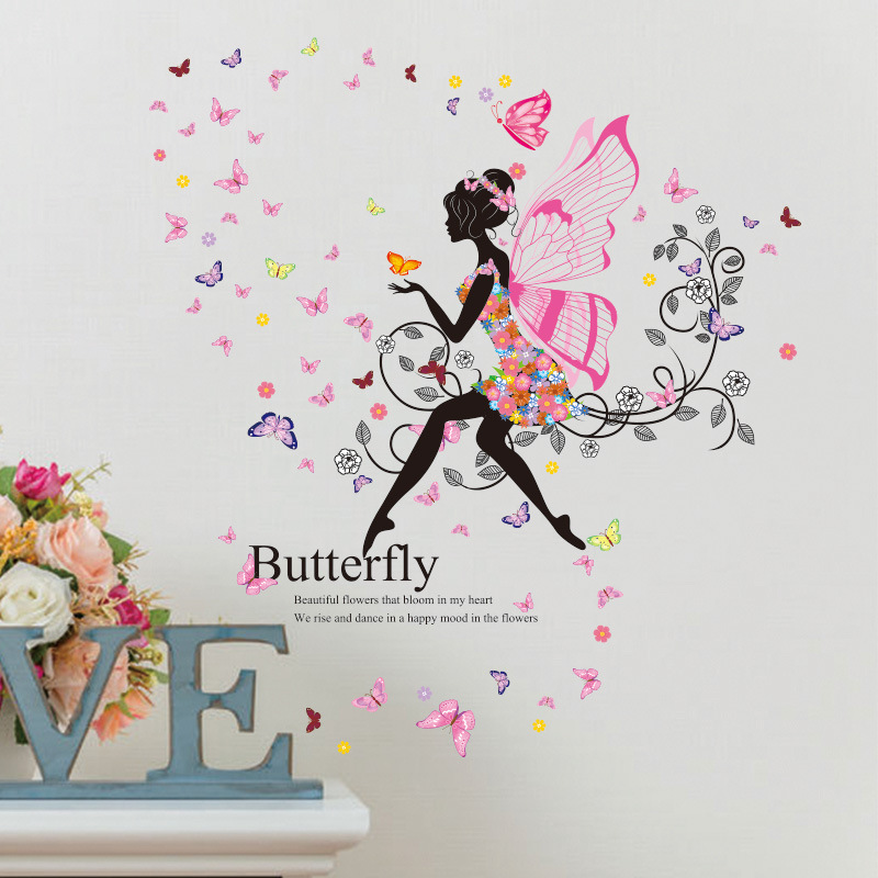 home decor 3d butterfly wing girls room wall stickers