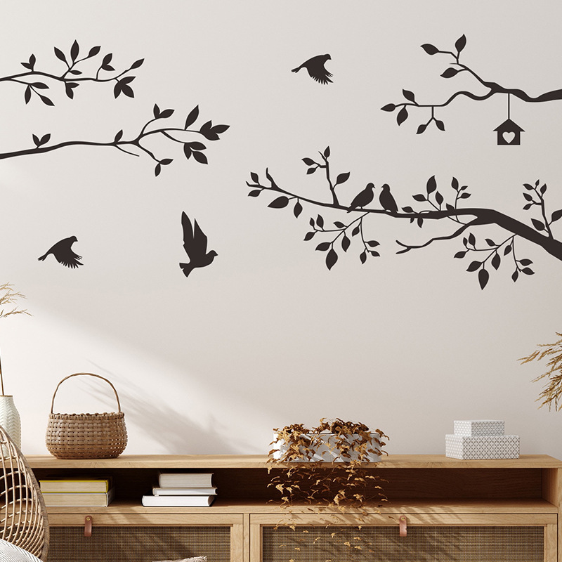 High Quality Large Birds Decoration Wall Decal Room Water Proof Wall Sticker For Home Decor