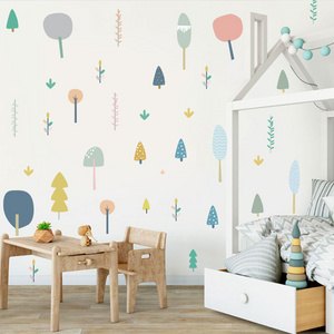 Self adhesive cartoon small tree kids vinyl wall decal