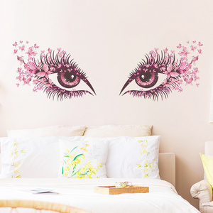 self adhesive colorful pink butterfly with eye room wall sticker decoration