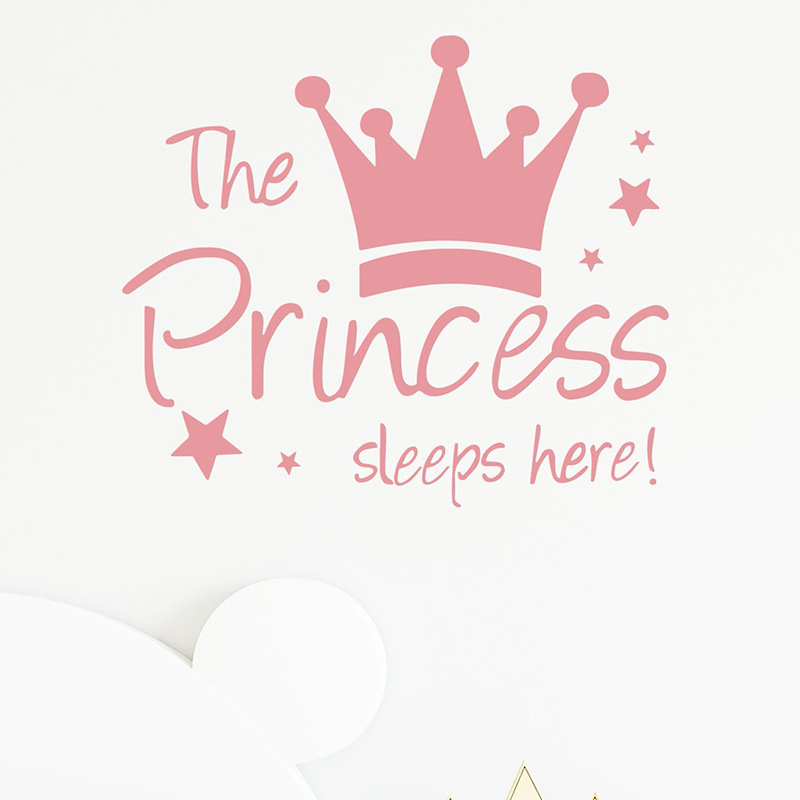 Baby room decoration self adhesive wall decal princess