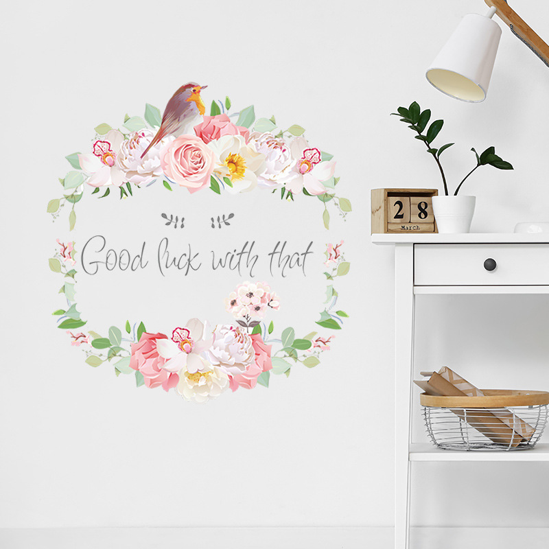 custom home decoration living room vinyl 3d floral wall decals