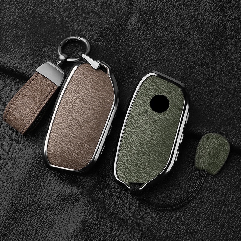 High-Grade GoatSkin Metal Car Key Protective Cover For BMW 5 Series G38/7 Series G12/X3 G08/X1 F49/X7 G07/IX i20/X5/I7/XM/M7