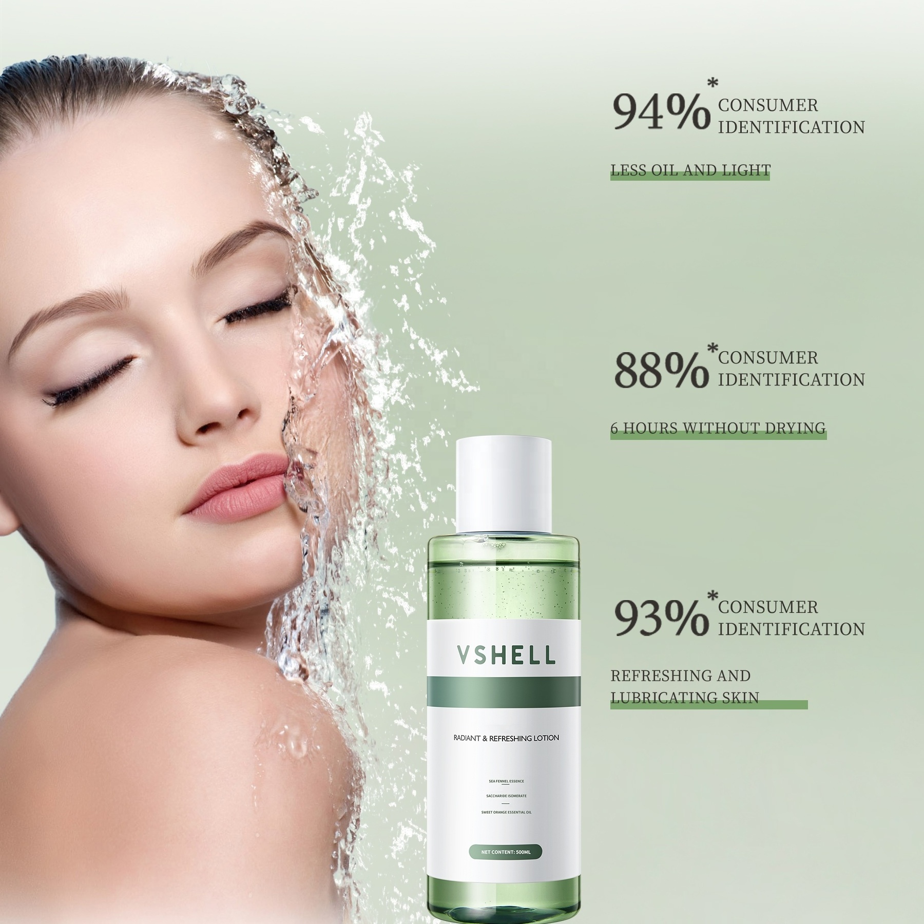 OEM Toner Supplier Condensed Skin Rejuvenation Water 500ml Hydrating Lock Water Repair Strong Nourishing Soft Translucent Toner