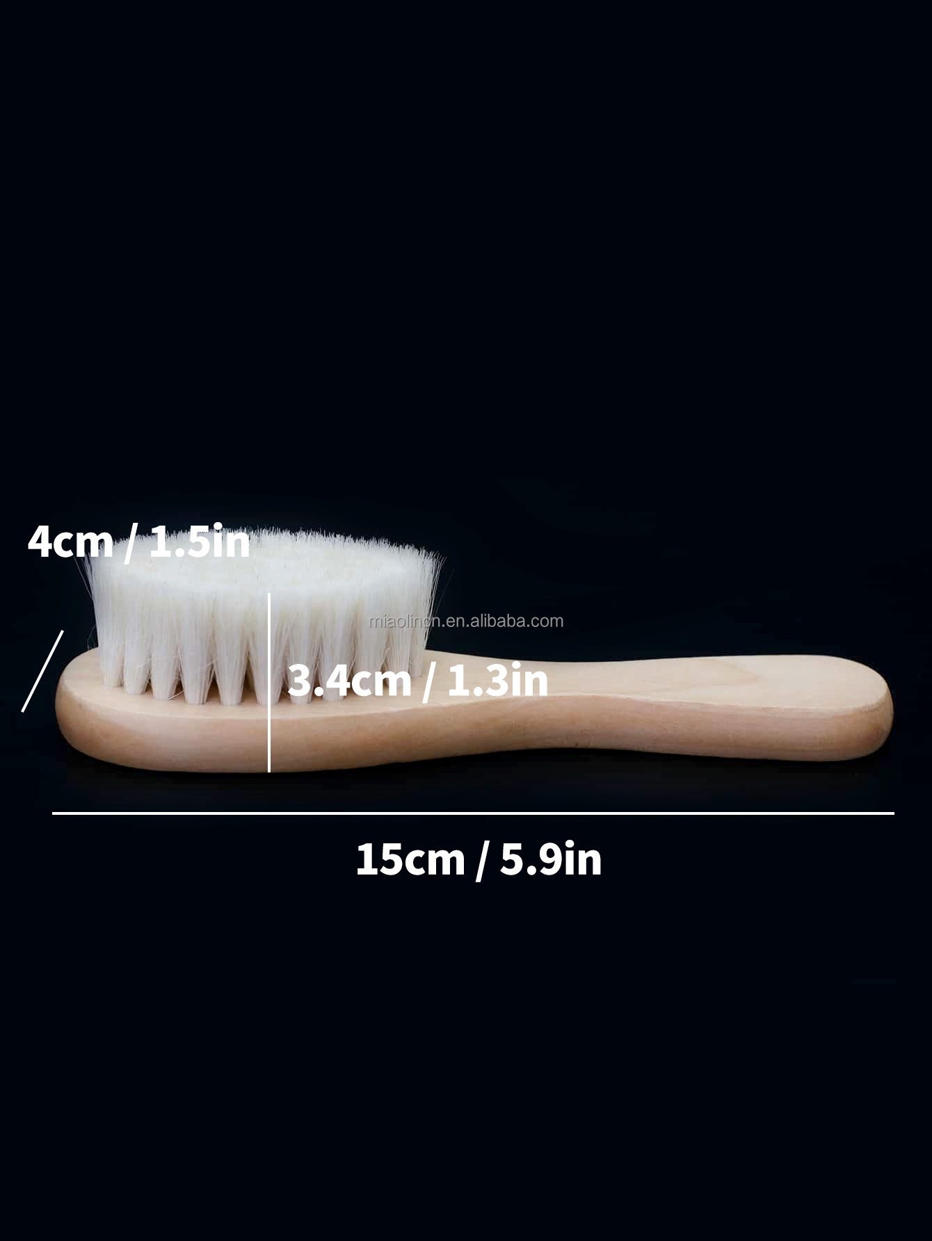 Hot Customize LOGO Eco-friendly Wooden Baby Hair Brush for Newborn Baby Soft Wool Bristles Baby Brush and Comb Set