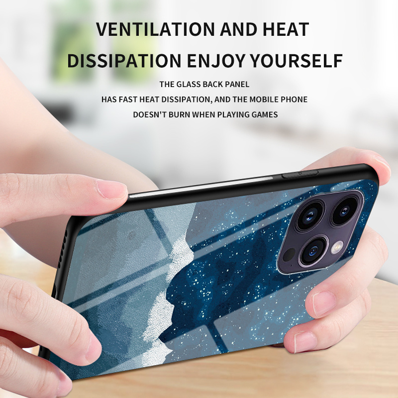 tempered glass case for infinix hot 20 30i smart 7 spark 7 go sky pattern cover for reno 10 15 pro max s23 fe honor 90 pro