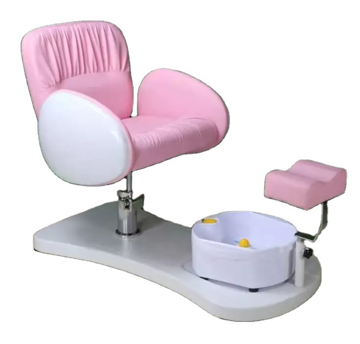 New Arrivals Pink Pedicure Chair W008 with Removable Foot Bath Tub for Hydraulic Pedicure Chair