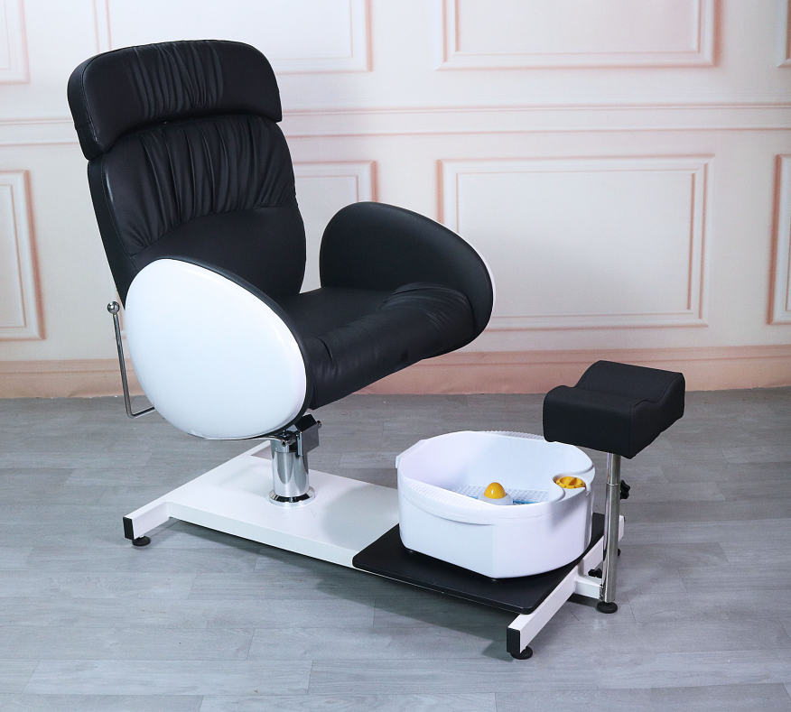 New Arrivals Pink Pedicure Chair W008 with Removable Foot Bath Tub for Hydraulic Pedicure Chair