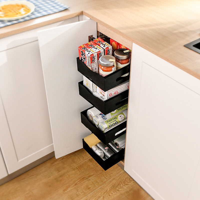 Low MOQ Home Kitchen Storage Shelf Sliding Out Pantry Organization and Storage for Kitchen