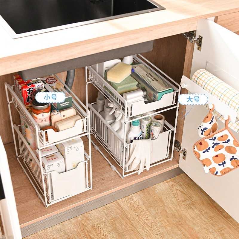 Bathroom sink shelf counter top drawer bathroom cabinet under the pull layering arrangement shelf storage kitchen