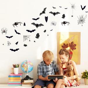 happy Halloween BAT PVC electrostatic film  wall sticker