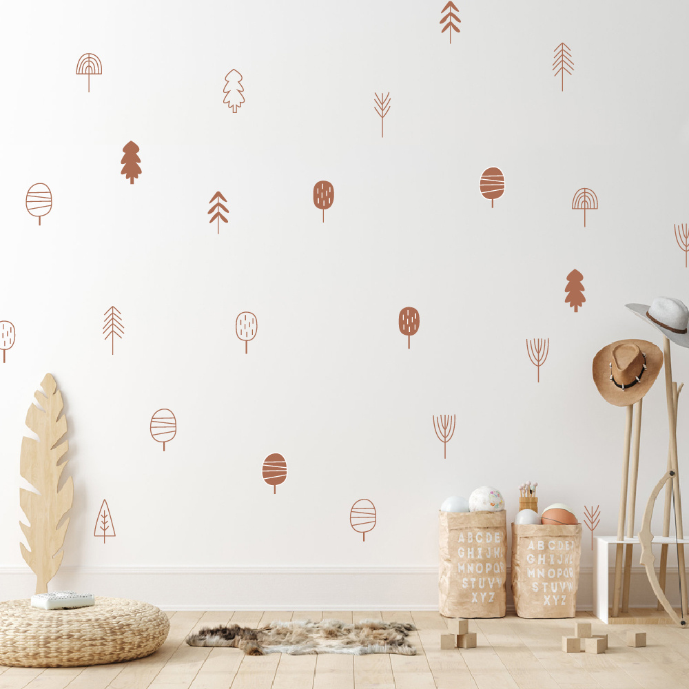 Creative boho wall stickers removable tree wall stickers for kids bedroom