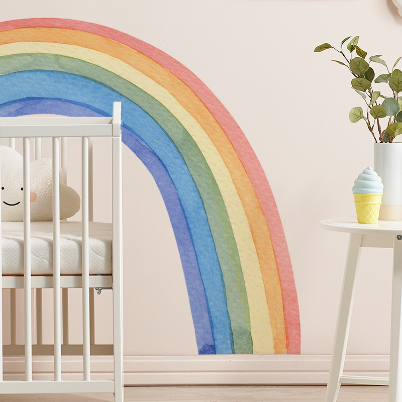 High quality rainbow style large decoration wall decal room wall sticker for kids