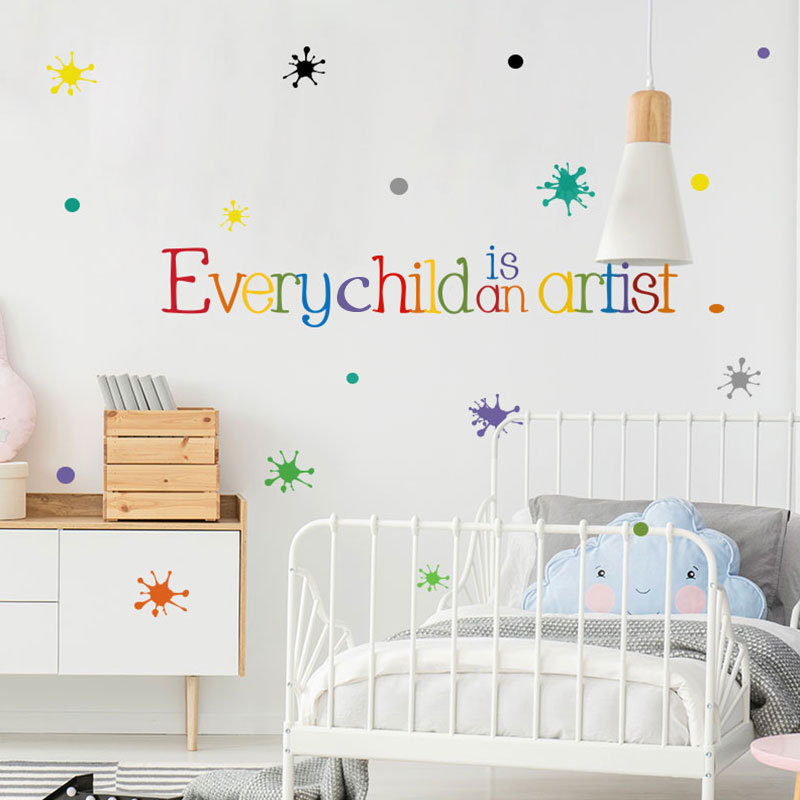 New arrival decorative inspirational words wall sticker baby kids room