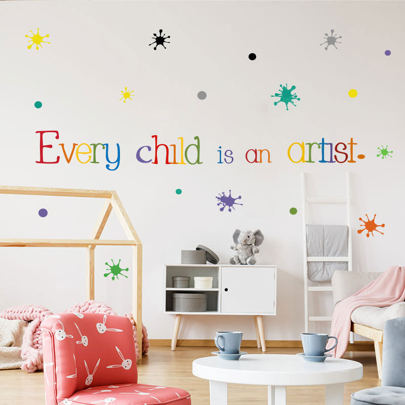 New arrival decorative inspirational words wall sticker baby kids room