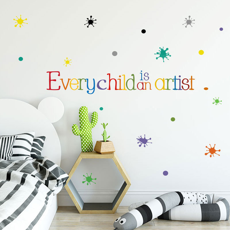 New arrival decorative inspirational words wall sticker baby kids room