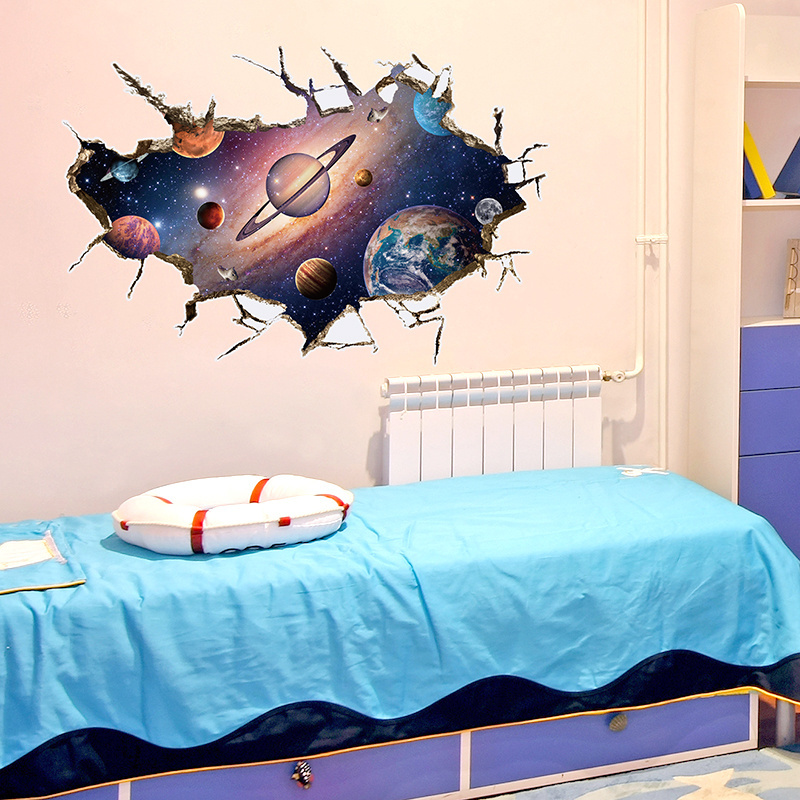 baby room decoration 3d space false ceiling design wall sticker