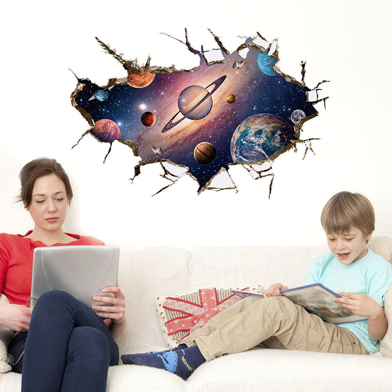 baby room decoration 3d space false ceiling design wall sticker