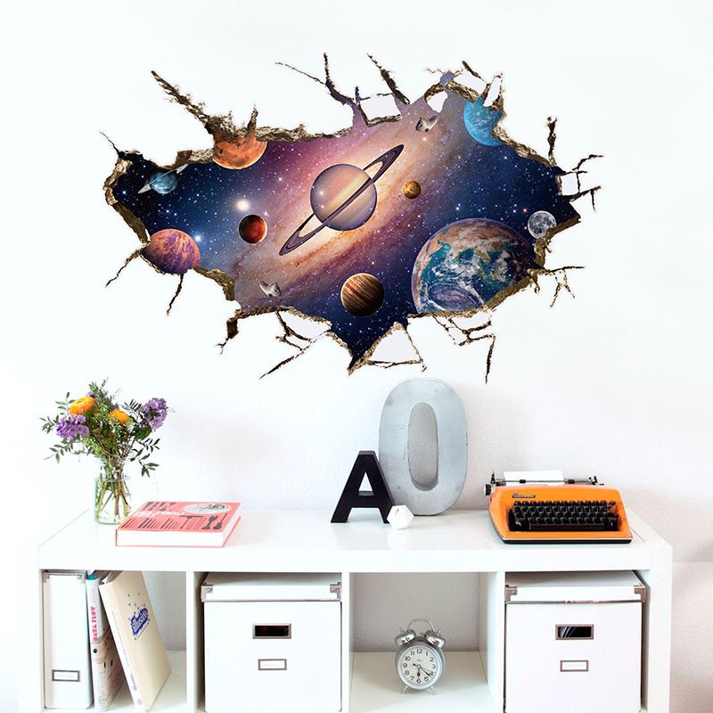 baby room decoration 3d space false ceiling design wall sticker