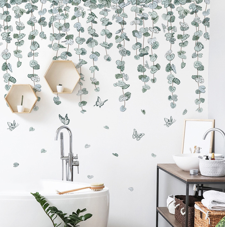 Factory price decorative plant vine flower wallpaper sticker 3d wall paper