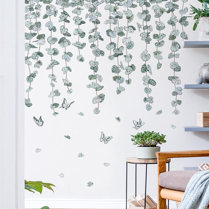 Factory price decorative plant vine flower wallpaper sticker 3d wall paper