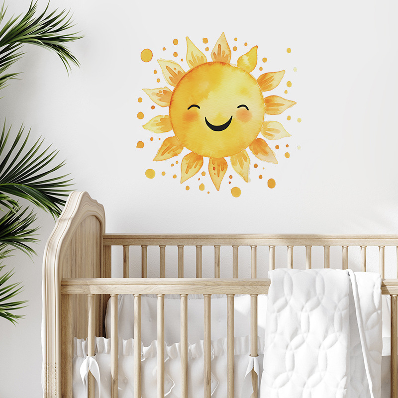 Creative sun wall art stickers water proof decoration for home decor in living room