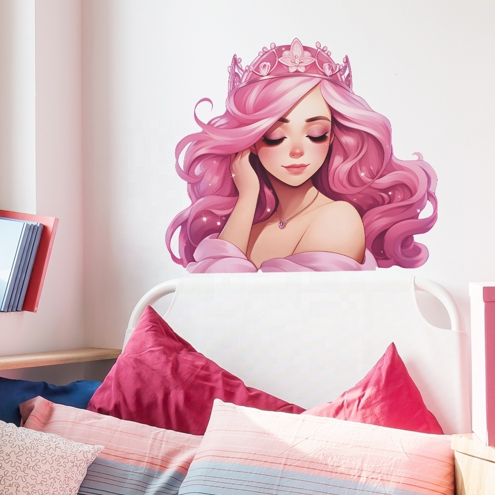 High quality cartoon princess wall art stickers water proof wall stickers for home decor girls room decoration