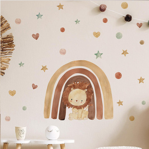 Creative lion stars rainbow wall decal water proof stickers for home decor for living room