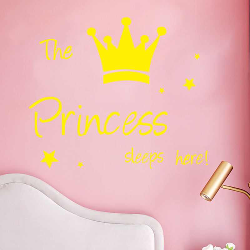 High quality girl room princess sleep here wall art stickers waterproof wall stickers for home decor