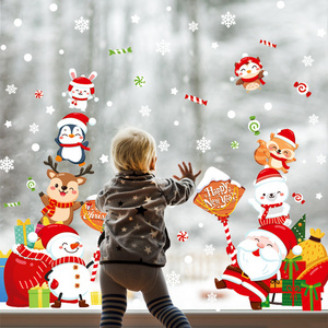 Self-Adhesive Removable Christmas tree window sticker wall decals for home shop party decoration