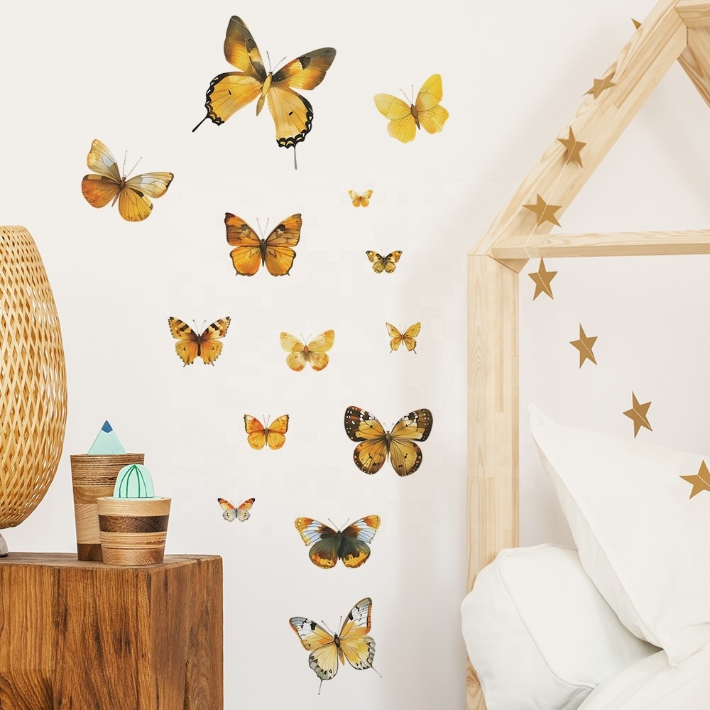 High quality 3d butterfly wall decorations for home water proof stickers for home decor kids room