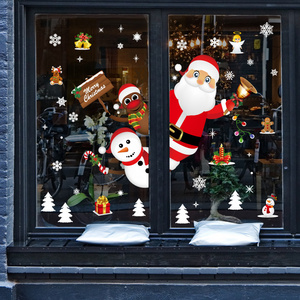 Hot-selling Self-Adhesive Removable Christmas tree window sticker wall decals for home shop party decoration