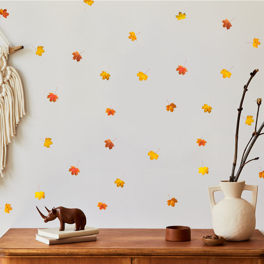 Removable kids Baby room DIY autumn leaves wall sticker