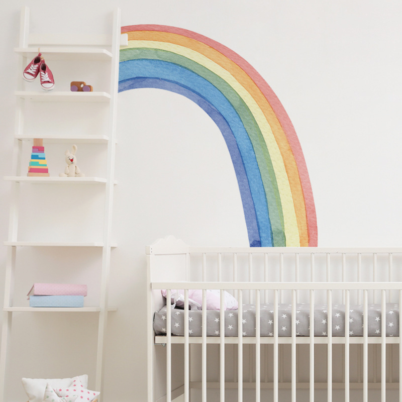 High quality rainbow style large decoration wall decal room wall sticker for kids