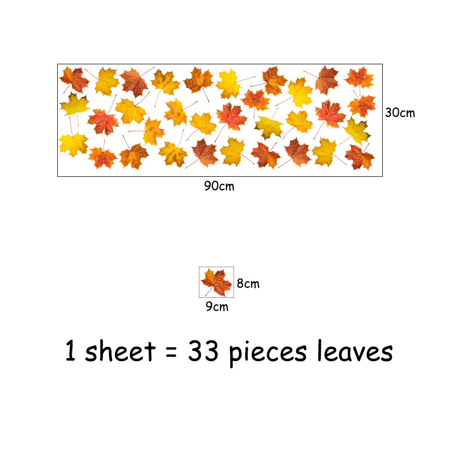 Removable kids Baby room DIY autumn leaves wall sticker