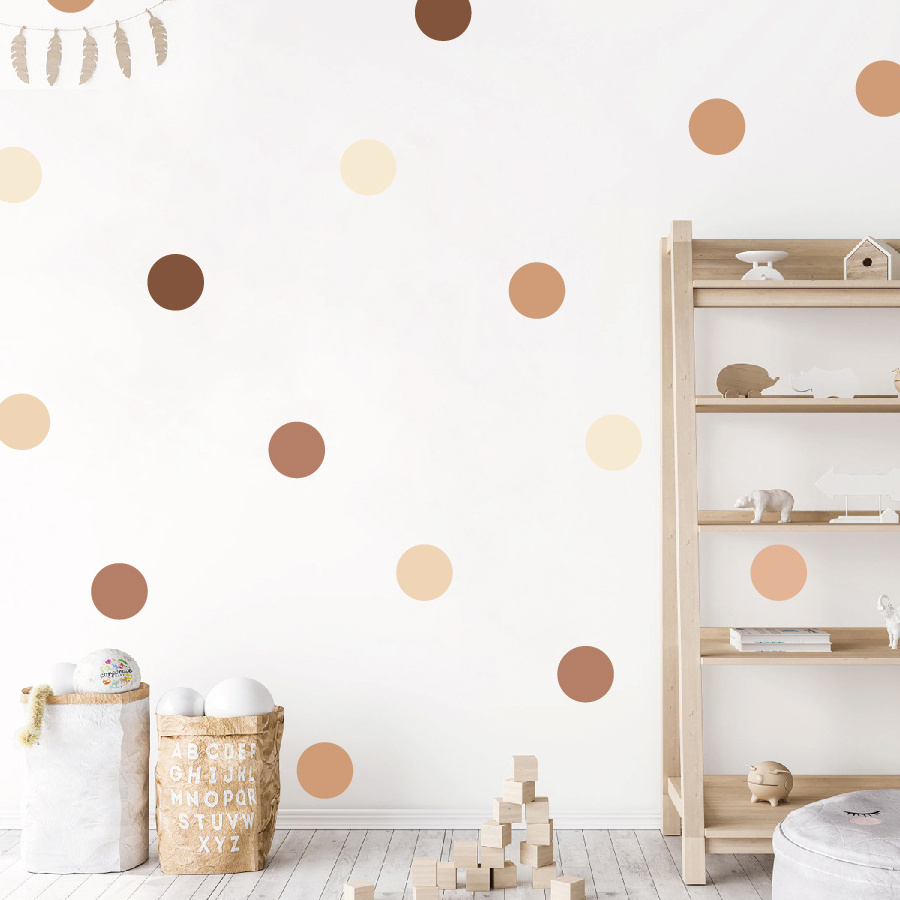 home decoration adhesive diy polka dot wall sticker for kids Children nursery school decor