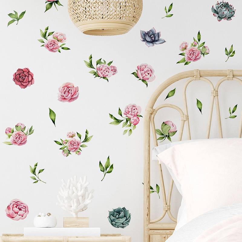 High quality flower wall stickers large decoration wall decal room wall sticker 3d self-adhesive for home decor