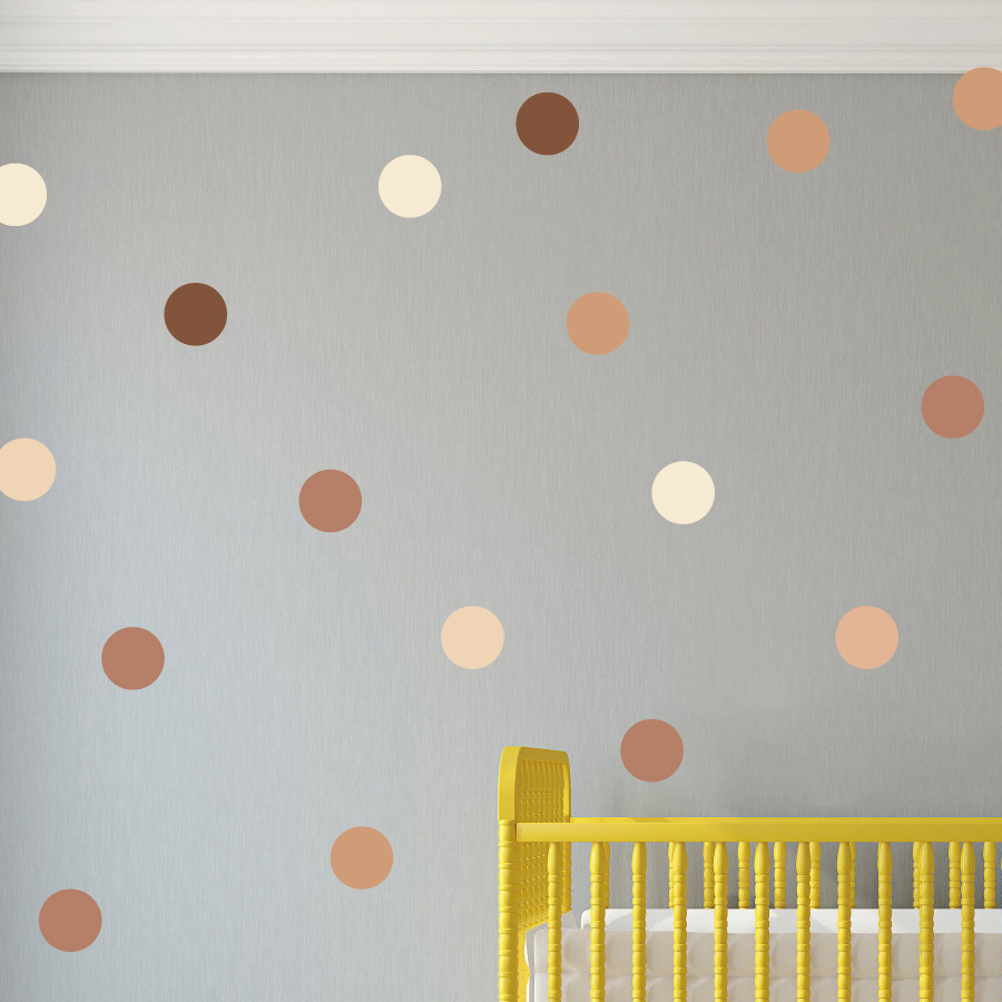 home decoration adhesive diy polka dot wall sticker for kids Children nursery school decor